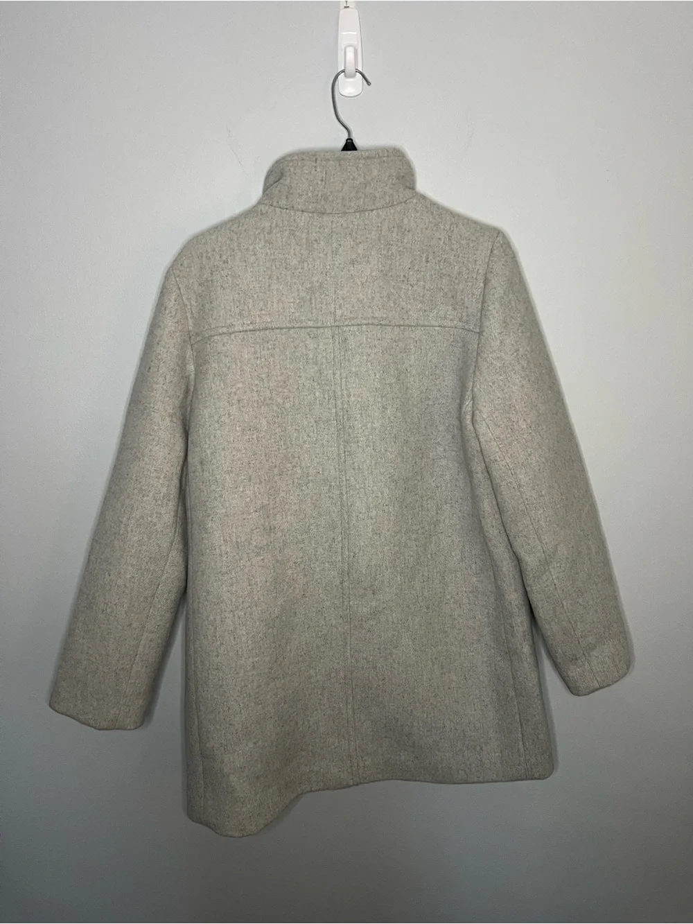 J. Crew Factory City Coat with button neck - heather dusk size 12 - Picture 7 of 14